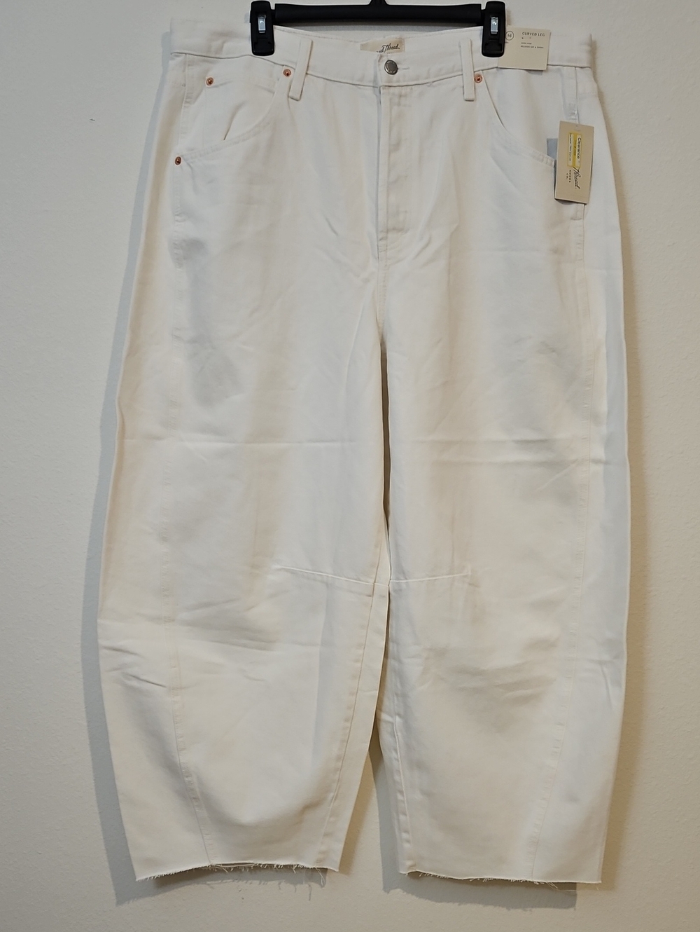 Universal Thread High Rise Wide Leg Crop Jeans in White